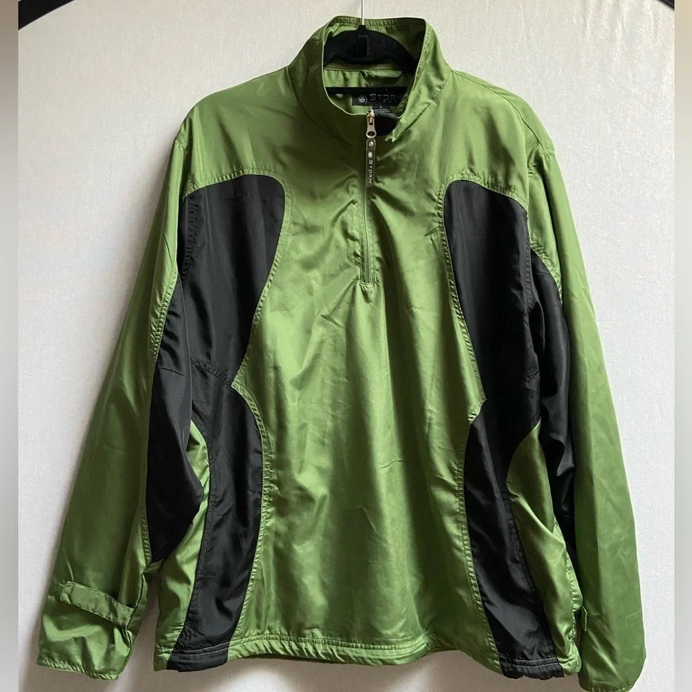 Storm Pack Lightweight Men's Pullover Windbreaker Jacket Green Size L